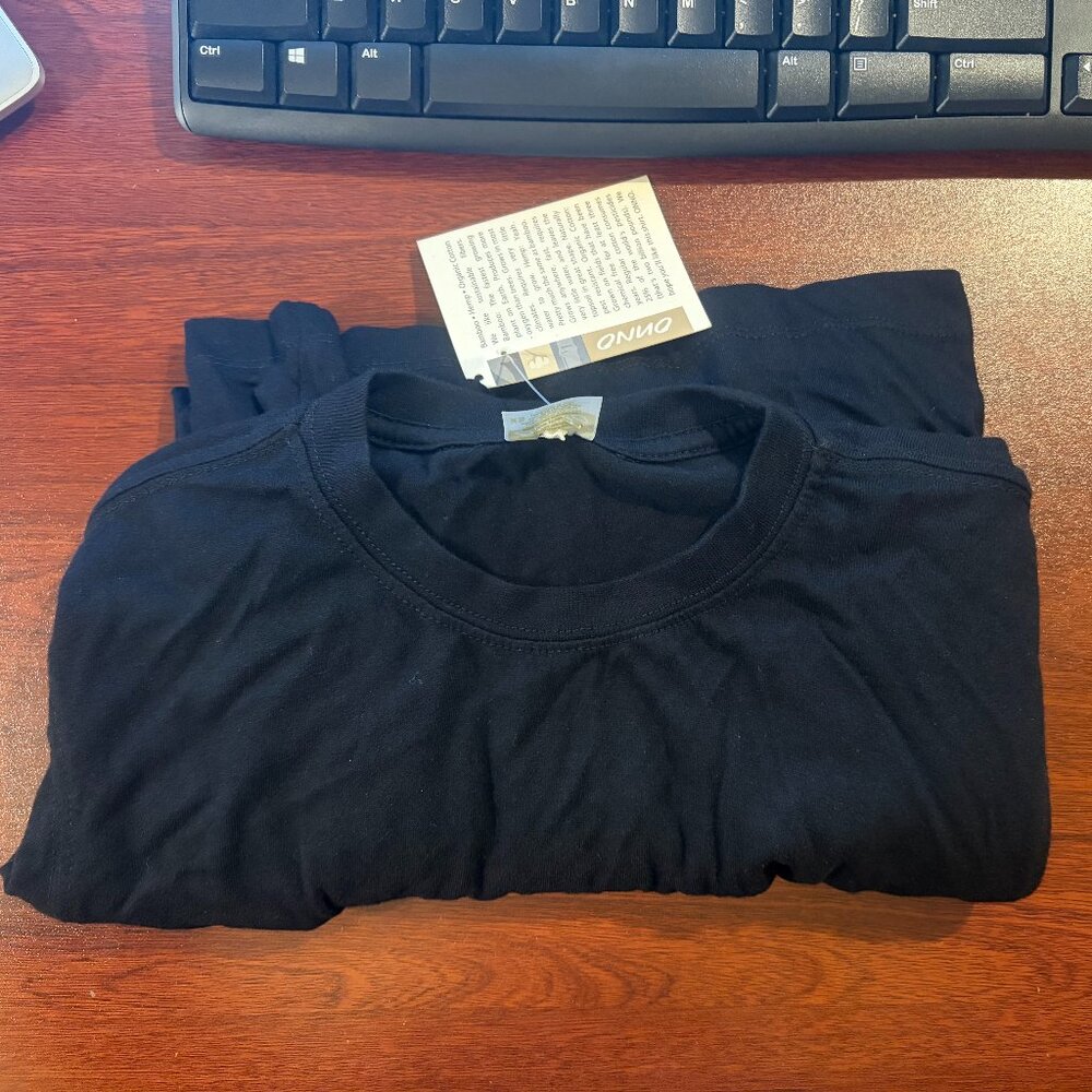 Men's Onno Long Sleeve Bamboo T-Shirt Black